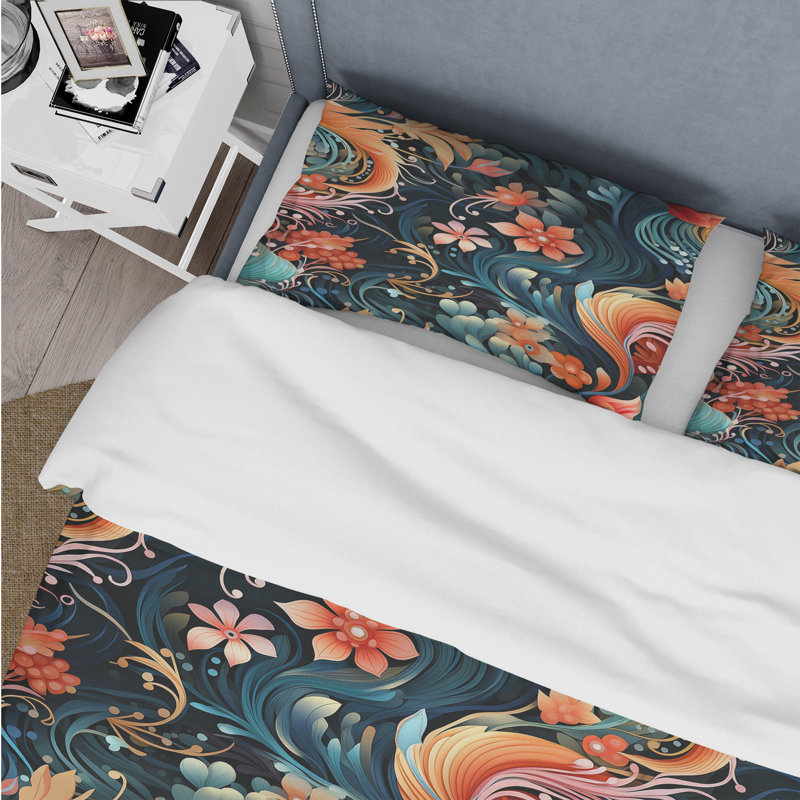 Ensemble de housse de couette Paisley, Housse de couette pour grand lit et 2 taies décor