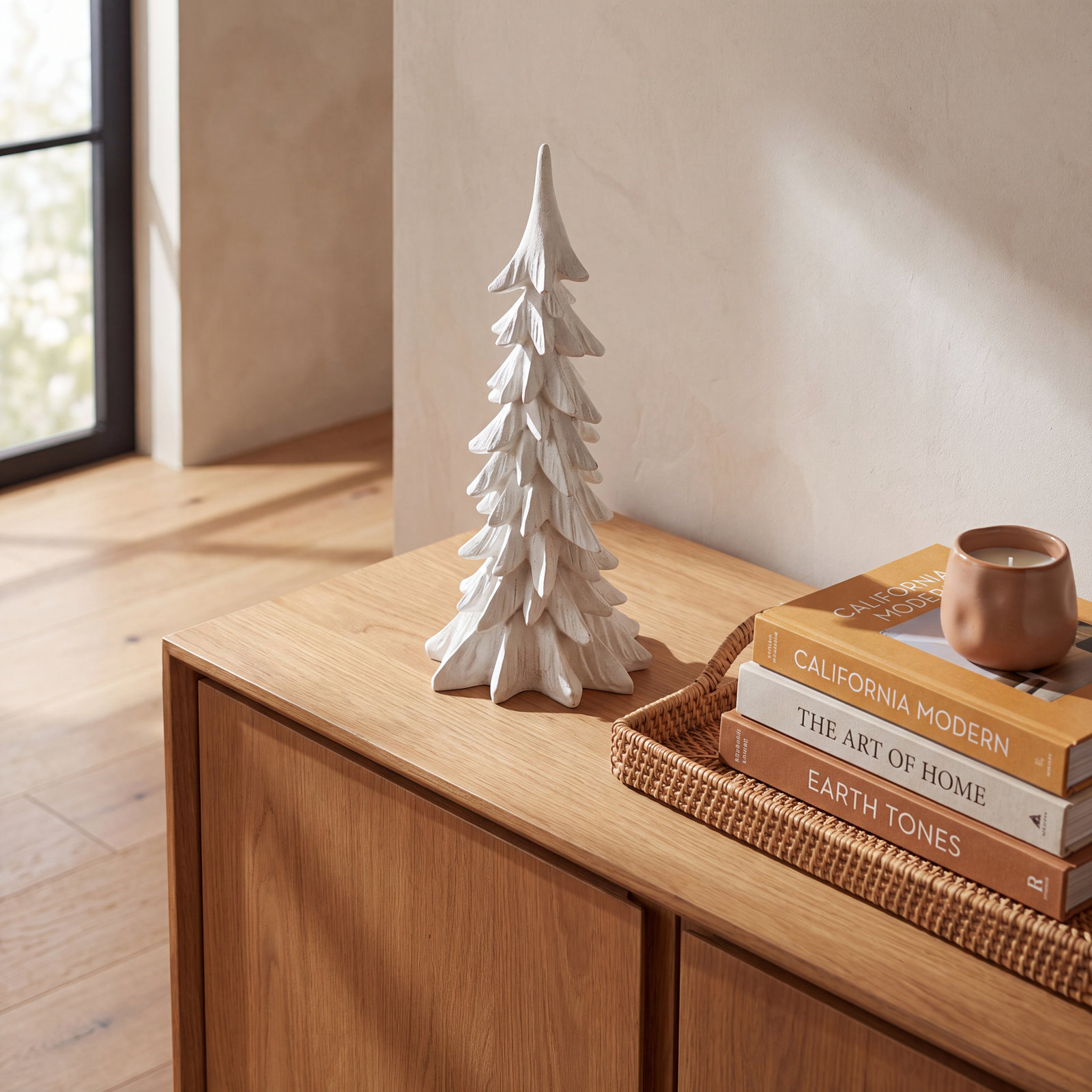 Resin Tabletop Christmas Tree, White