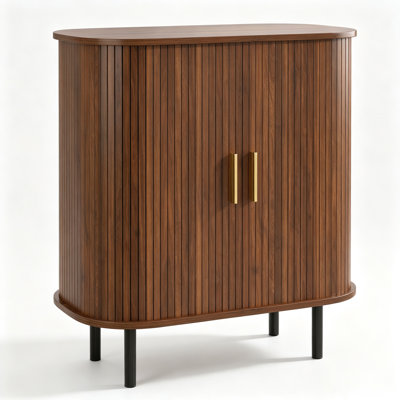 Vinlora Bar Cabinet with Wine Glass Holder and Adjustable Shelves