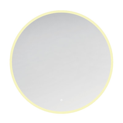 Kingston Brass Aurora 36-Inch Round LED Bathroom Mirror, Front and Back Light, Anti-Fog, Dimmable Touch Sensor Lighted Mirror