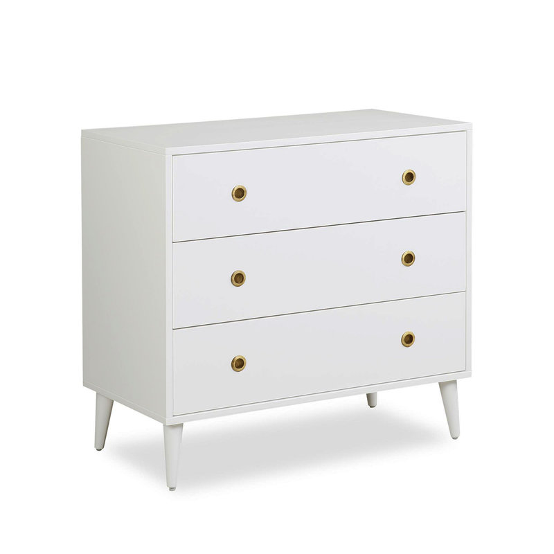 Commode à 3 tiroirs, commode en bois pour la maison