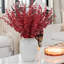 40 pièces de feuilles d'eucalyptus rouges tiges de feuilles artificielles décoratives pour un arrangement intérieur extérieur-804234706