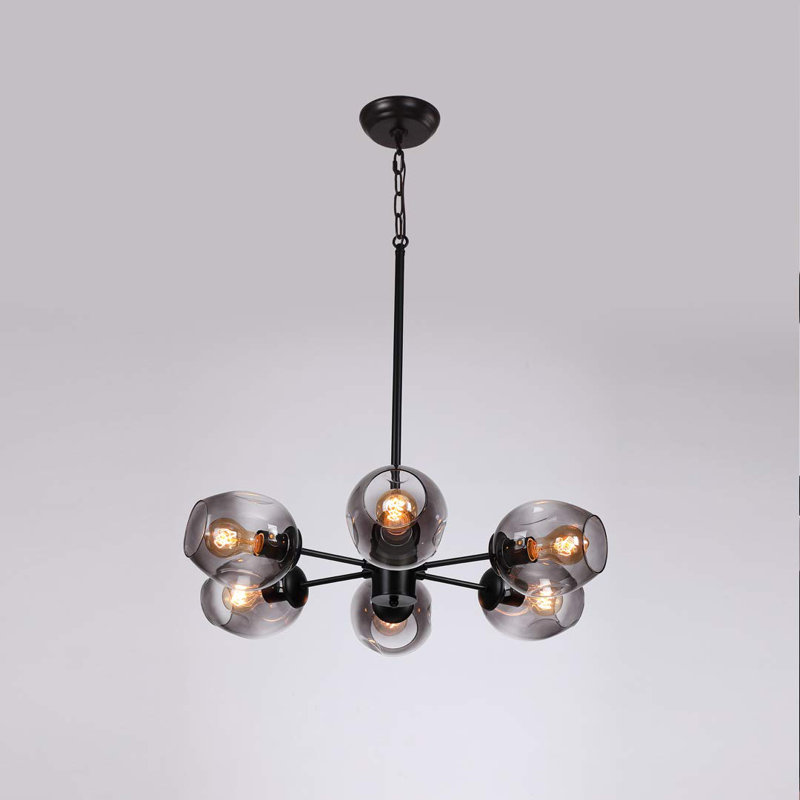 Lustre linéaire moderne 6 lumières Lorn