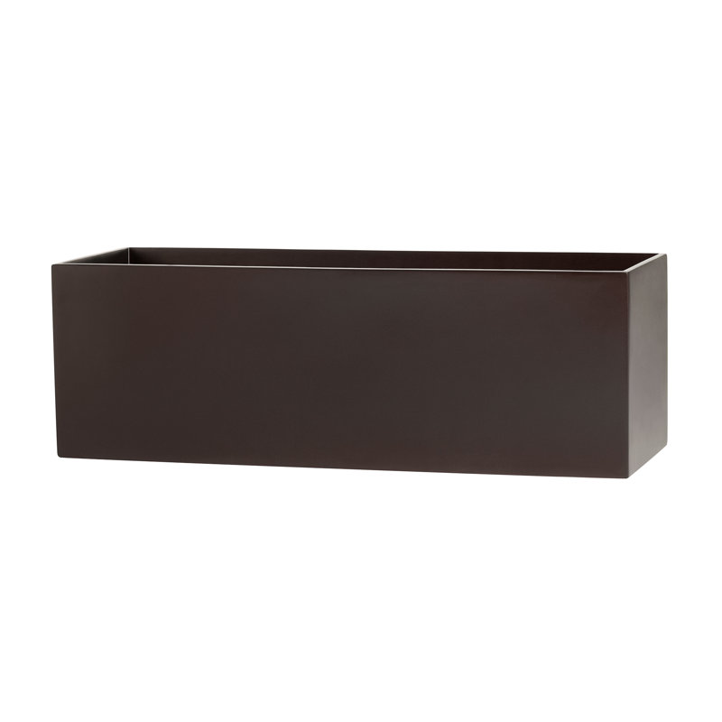 Bac à fleurs rectangulaire Cogburn Belmont, H 16 po x l 36 po x P 16 po, Brun