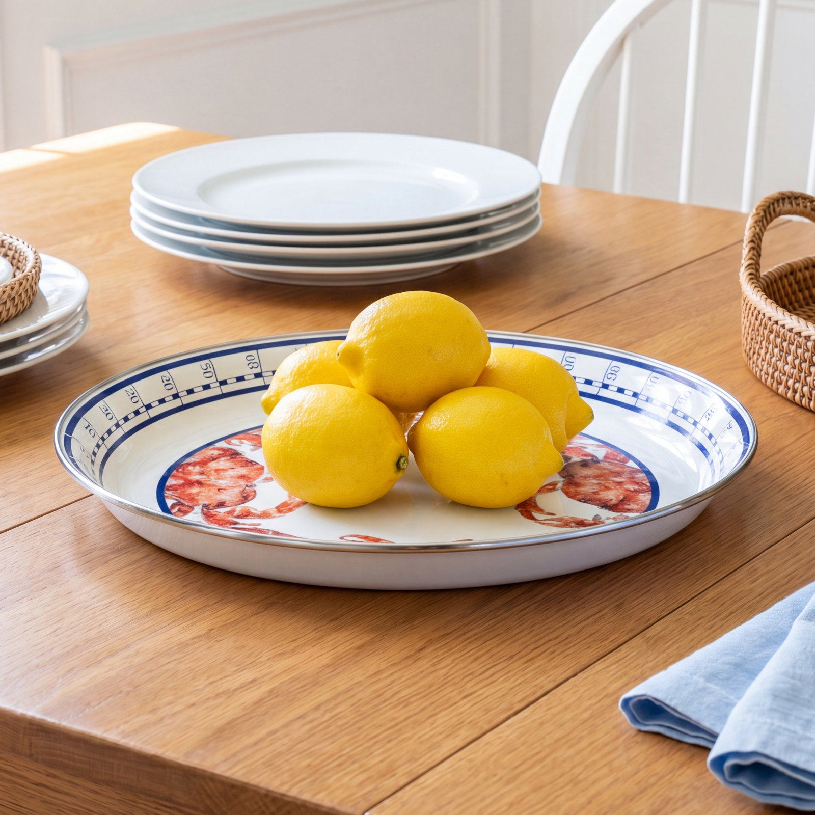 Crab House Enamel Tray, Large 20" Tray