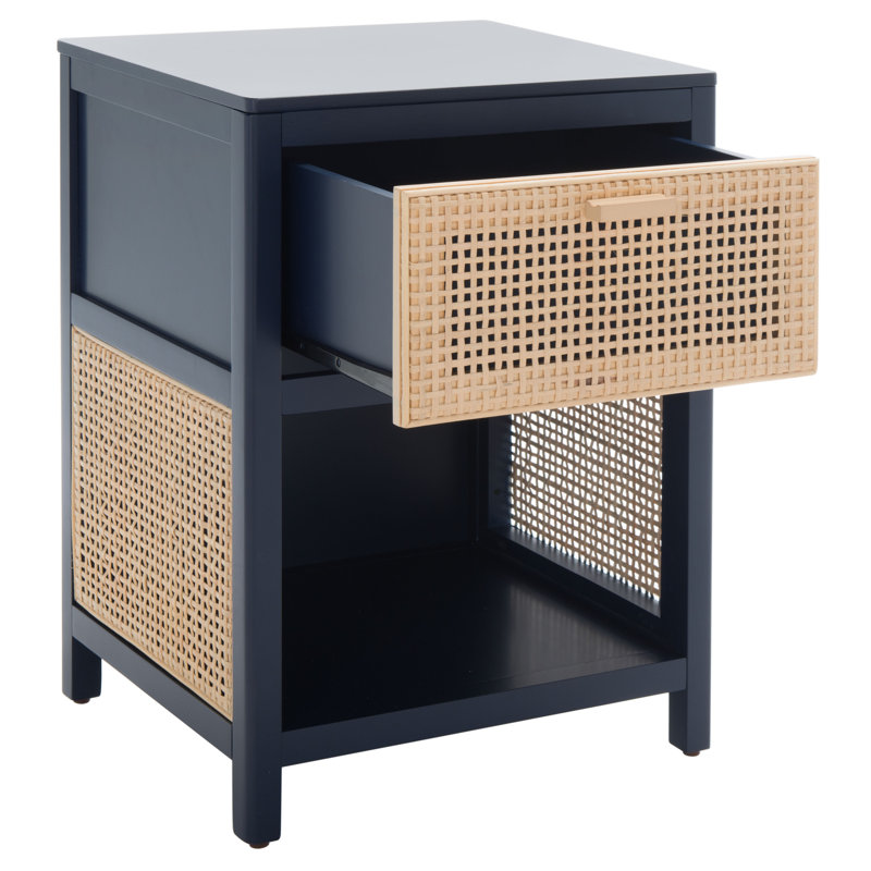 Table de chevet Epaulette, Bleu marine