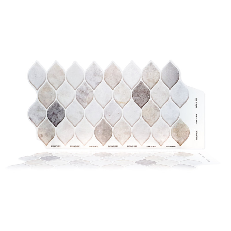 Carreau de mosaïque pelez et collez en aluminium 32 po x 23 po