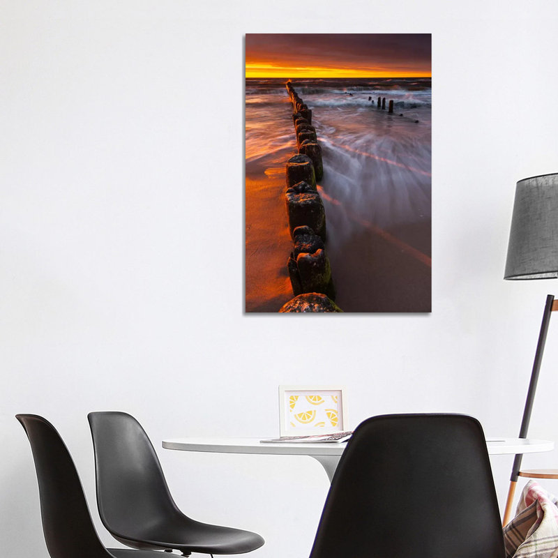 Poland, Baltic Sea, Dziwnow, Sunset III - Wrapped Canvas Print, 101.6 cm H x 66.04 cm W x 1.91 cm D
