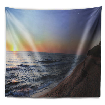 Tapisserie Seashore Sunset Beach Panorama