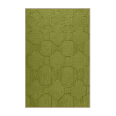 Machine Washable Trellis Brown Area Rug