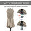 Parasol extérieur rectangulaire en acier Outsunny-1187040201