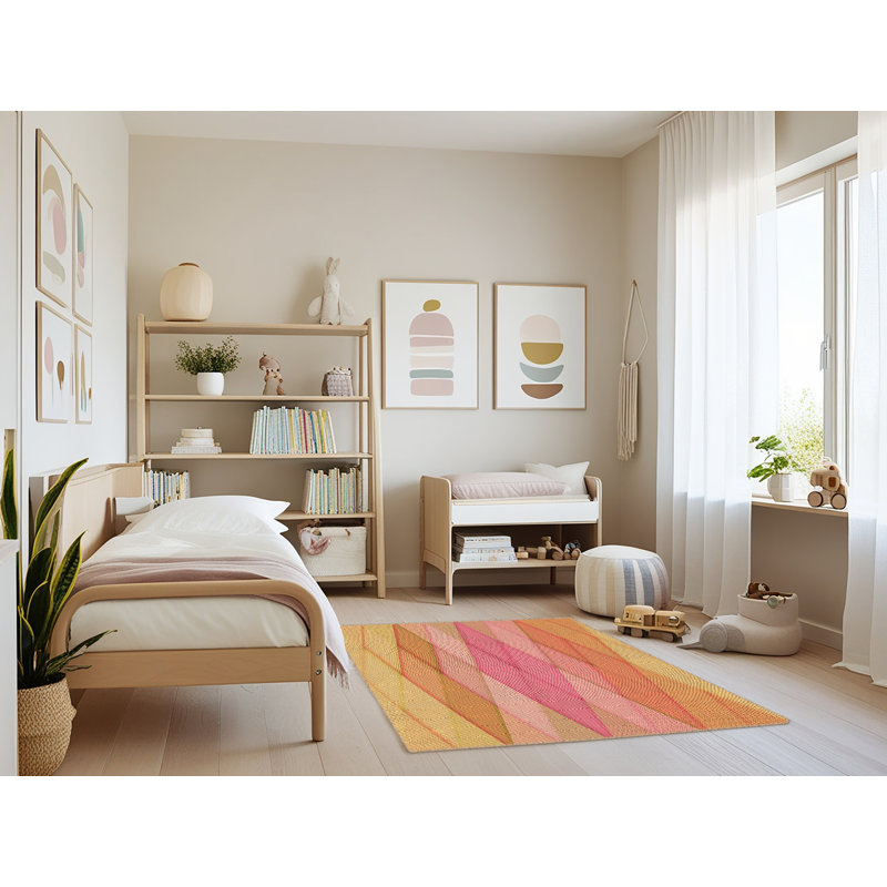 Geometric Indoor Rug, Rectangle 4' x 6'