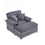 Canapé simple avec 2 coussins décoratifs et un repose-pieds, canapé confortable, canapé à assise profonde-798899032