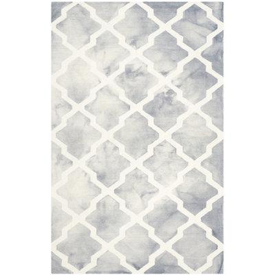 Tapis géométrique en laine touffeté à la main Desantiago
