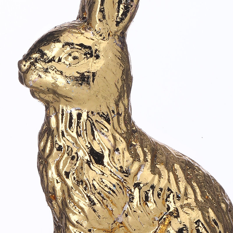 Ornement en forme de lapin en verre 4 po