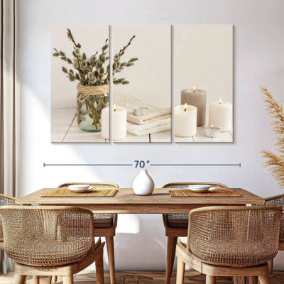 Ensemble de salle de bain sur toile 3 pièces Zen Zen