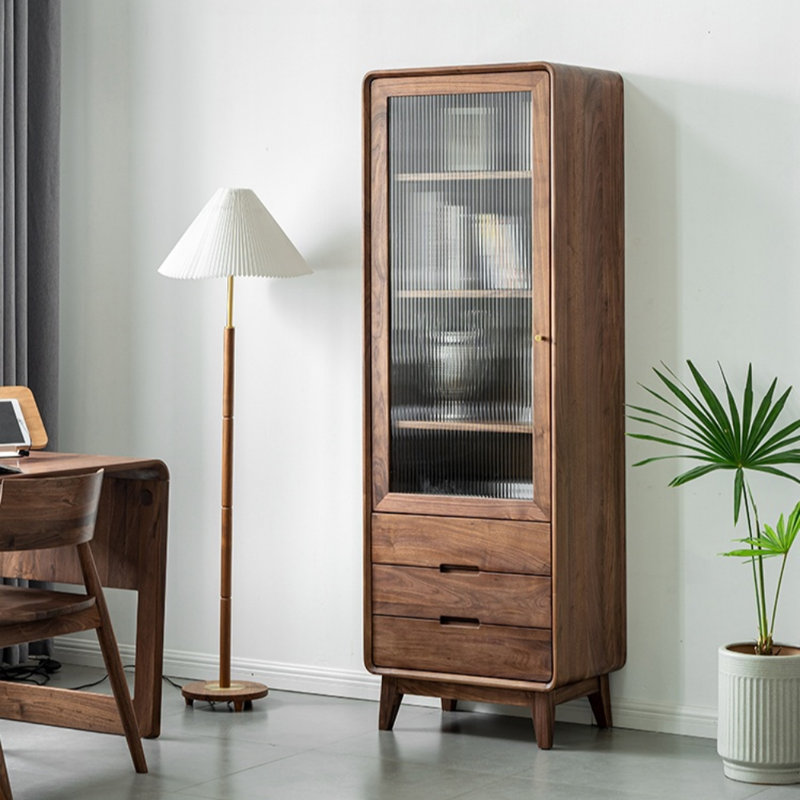 Simple and Classic Solid Wood Display Cabinet
