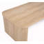 Ensemble de 3 pièces de 3 pièces au charme naturel, au charme chaleureux, à finition boisée et aux bords arrondis, table basse avec roulettes cachées et meubles de salon