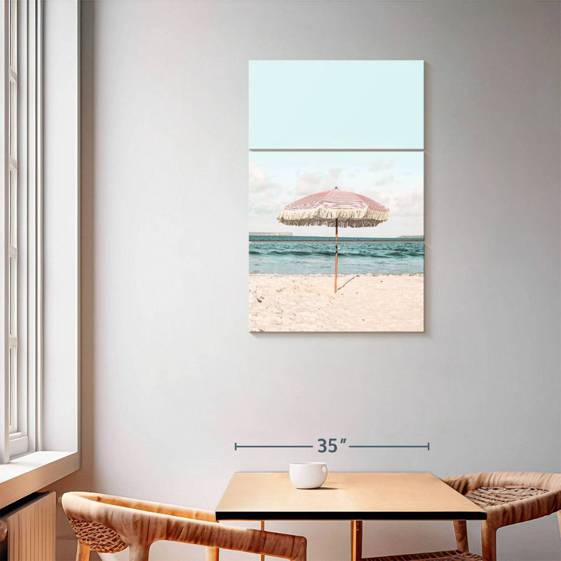 Parasol rose Gillard, H 57 po x l 36 po