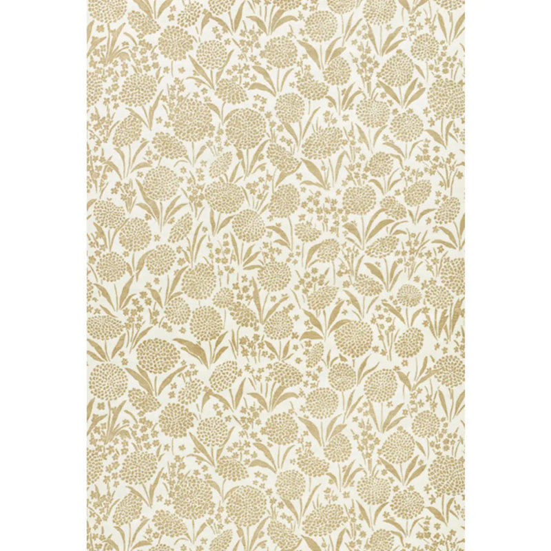Chrysanthemum Sisal Wallpaper, Gold
