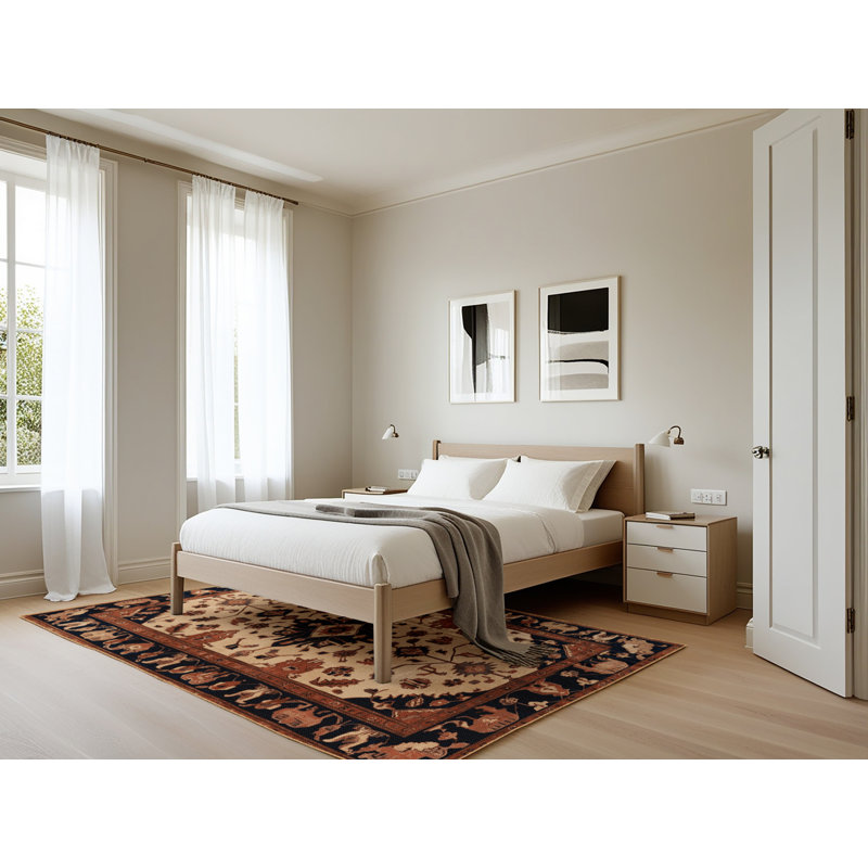 Tapis brun lavable à la machine, Rectangle 5 pi x 7 pi