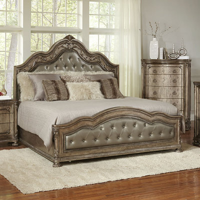 Blissfield Liola Tufted Solid Wood and Upholstered Standard Bed