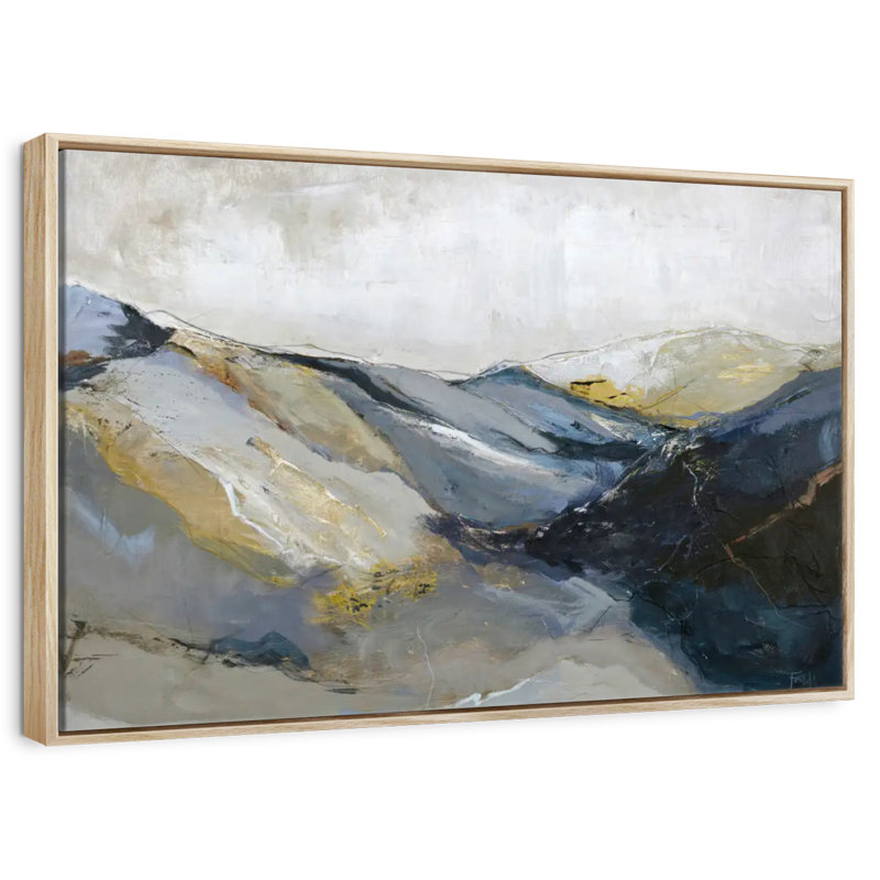 Out Line II, Floating Frame Natural Wood, 43" X 29"