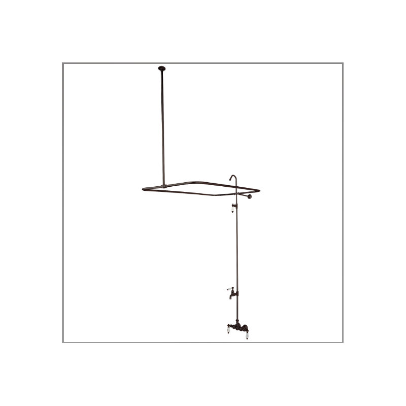 Vintage Diverter Shower Faucet, Polished Chrome