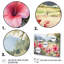 Hibiscus rose, vert, harmonie tropicale II sur toile-477991260-477991254