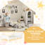 AIYAPLAY Toddler Bed Cloud-Themed Kids Bed Frame Ages 3-8 Years White