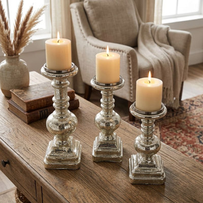 13'' H Glass Tabletop Candlestick