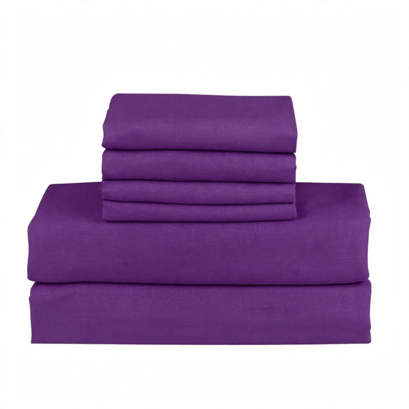 Ensemble de literie rafraîchissant respirant Hotel Luxurious, Ensemble de draps pour taille de lit très grand c, Mauve