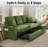 Reversible Sectional Sofa Couch, Sleeper Sofa Bed With Storage Chaise Pull Out Couch For Living Room | USB Charge | Cup Holder | Removable Backrest |Teddy Fabric-1126947044