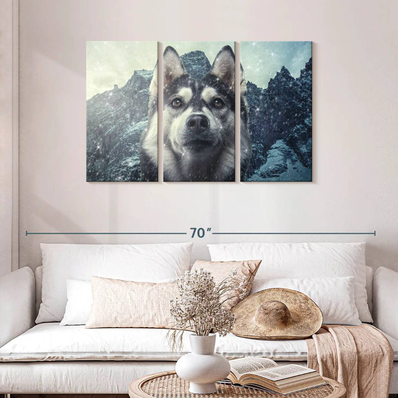 Husky sibérien Brampt Winter, H 28 po x l 45 po