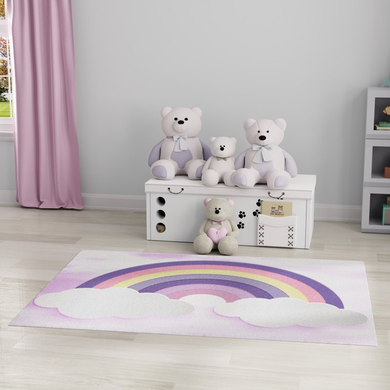  Tapis multicolore lavable à la machine Imagination, Rectangle 4pi x 6 pi