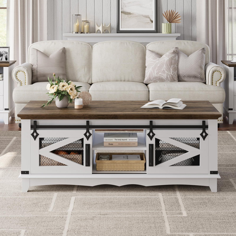 Solid Wood Coffee Table with Storage