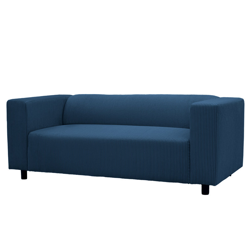 3 Seater Corduroy Sofa, Navy Blue