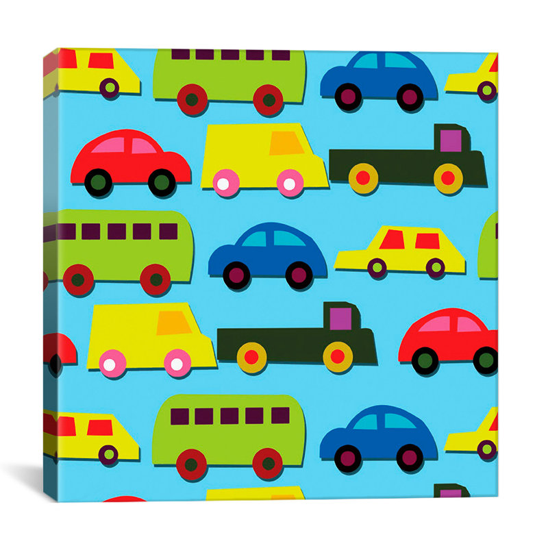 Circulation de voitures par Daniela Bruni - impression sur toile, H 37 po x l 37 po x P 1,5 po