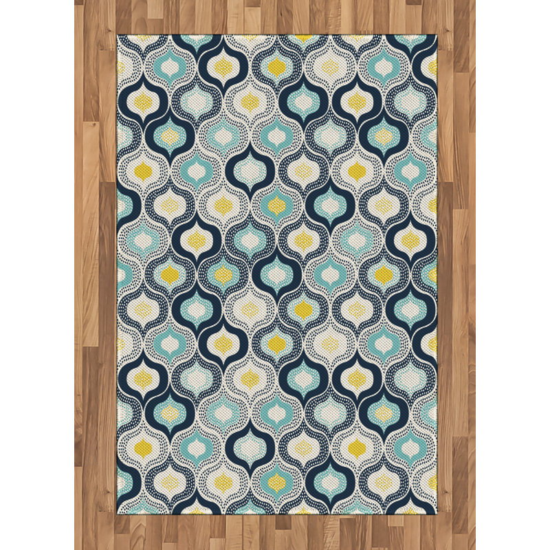 Modern High Density Long Fiber Poly Threads Decorative Area Rug Carpet, Rectangle 4' x 5'8"