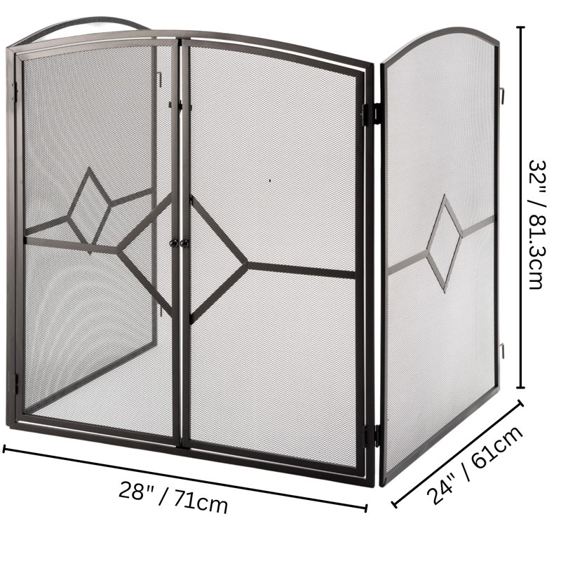 Nunberg 193.04cm x 2.54cm Iron Spark Screen