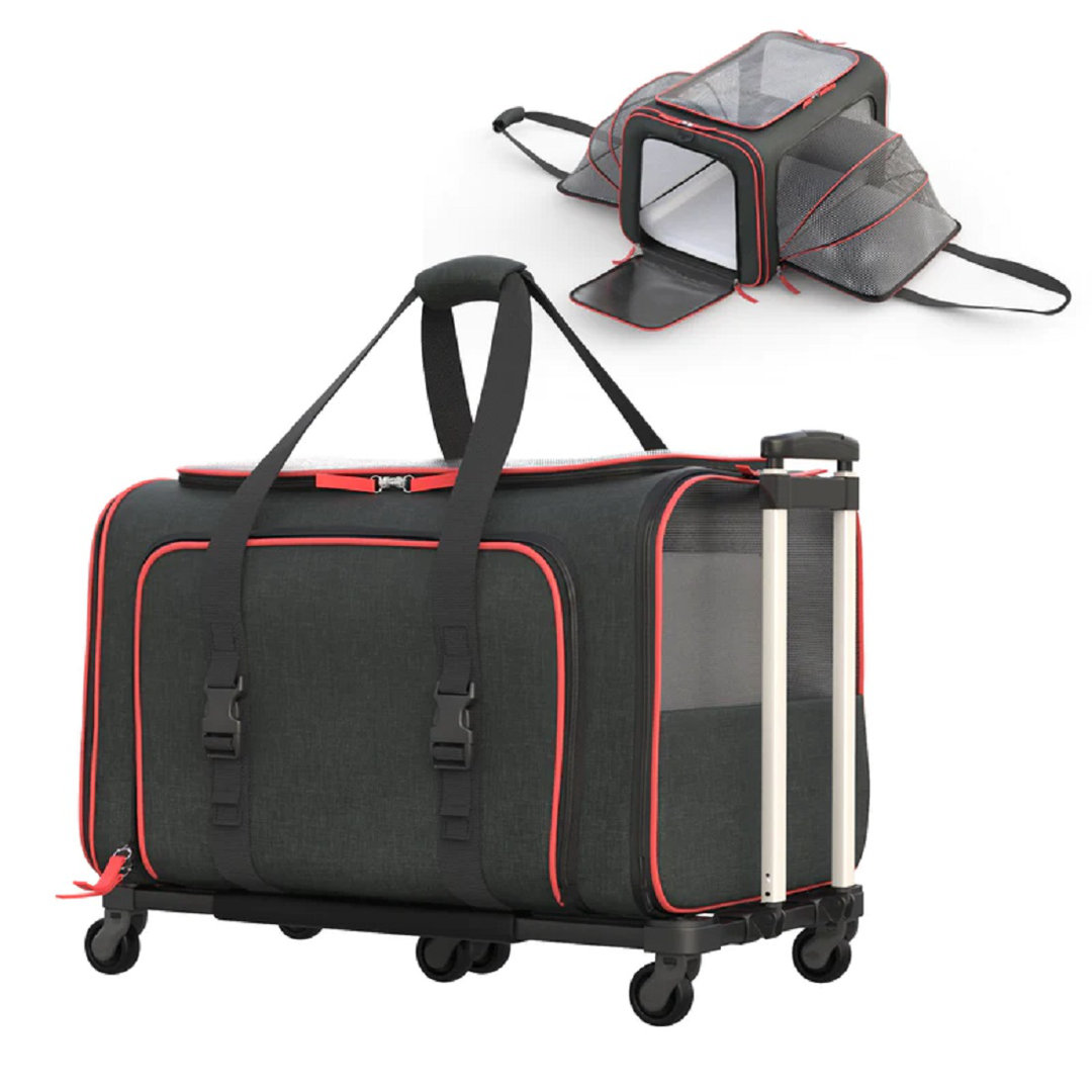Pet Rolling Rover Airline Compliant Expandable Wheeled Pet Carrier Tucker Murphy Pet™ 