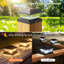 Lampadaires solaires à poteau solaire, poteaux de clôture à énergie solaire imperméables pour l'extérieur 2 modes, lampe de terrasse décorative compatible avec poteaux de jardin 4 x 4, 4,5 x 4,5, 5 x 5