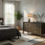 Commode large Cid Caro, 6 tiroirs, bois d'hévéa brun wengé