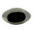 9.5X5.5X12" Aluminum Layered Chisel Oval Vase