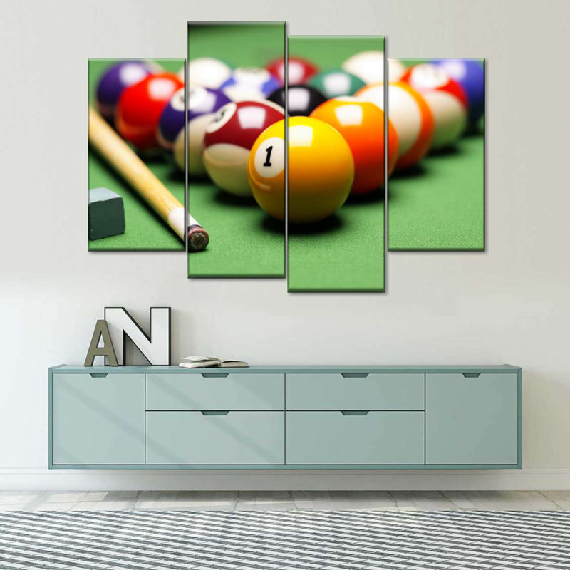 «Pool Game», reproduction d'art sur toile, H 22 po x l 36 po x P 1 po