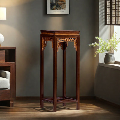 Rosewood flower rack set bonsai simple solid wood