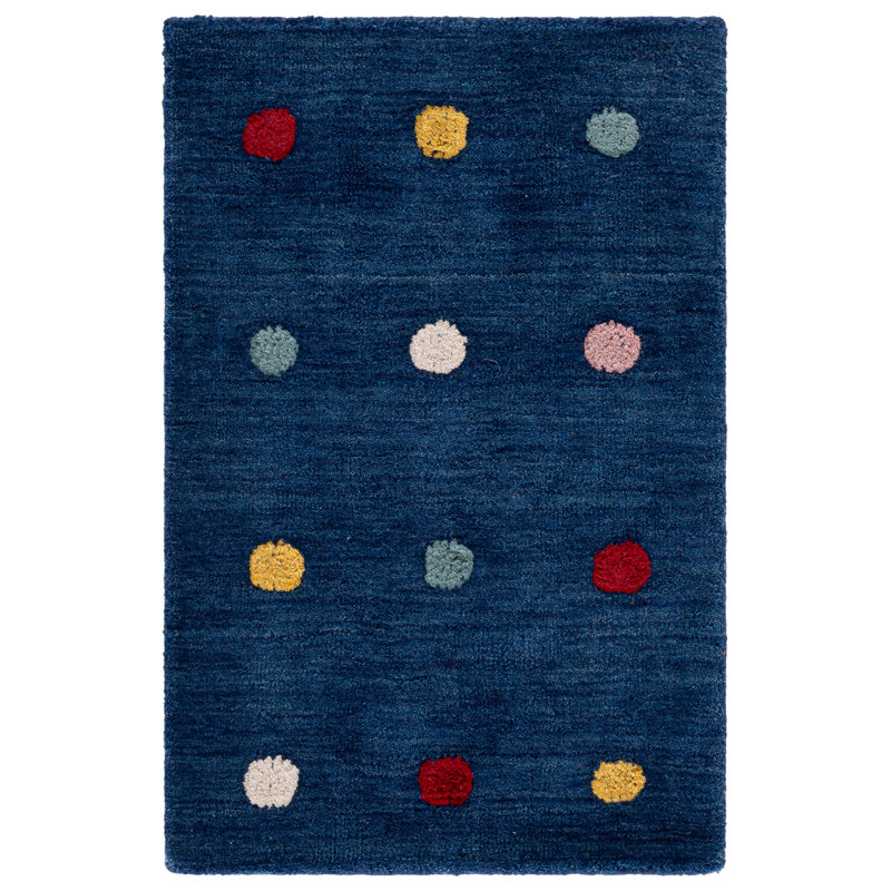 Tapis tissé à la main 70% laine, 20% latex, 10% coton Reon, Rectangle 2 pi x 3 pi