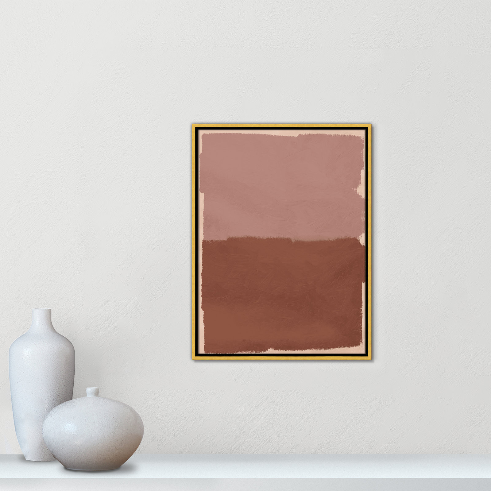 Hollow Delight Print by Marcus Prime, 19.5'' W x 25.5'' H, Gold Floater