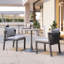 Haymark Metal Outdoor Dining Side Chair with Cushion