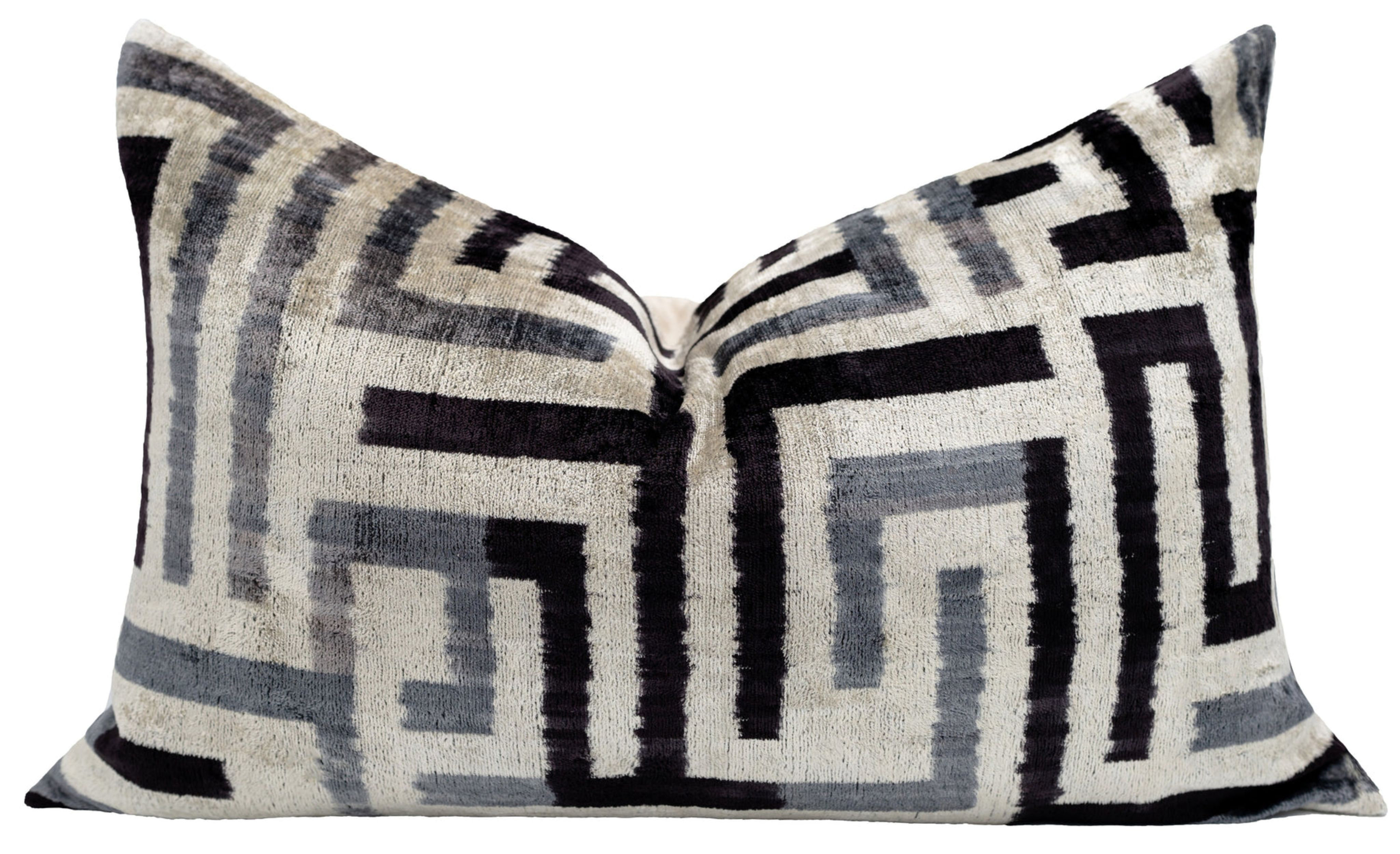 Canvello Handmade Luxury Black White Grey Decorative Pillow Cover